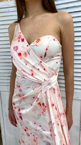 Abito Satinato Stampa