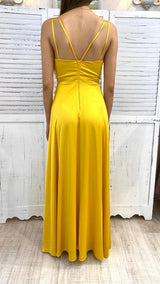 Abito Satinato Giallo by Via Montenapoleone