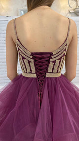 Maxi Abito in Tulle e Corpetto in Strass