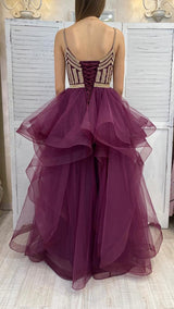 Maxi Abito in Tulle e Corpetto in Strass