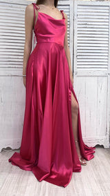 Abito in Raso con Spacco by ViaMontenapolene