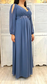 Abito Maniche Lunghe in Voile