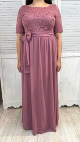 Abito Voile Pizzo Fiocco