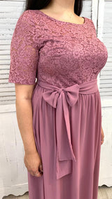 Abito Voile Pizzo Fiocco