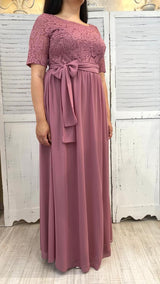 Abito Voile Pizzo Fiocco