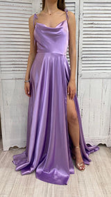 Abito in Raso con Spacco by Via Montenapolene