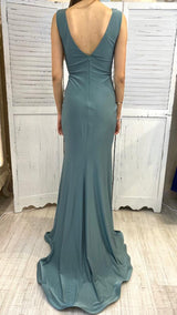 Abito Drappeggiato con Dettaglio Gioiello by ViaMontenapoleone