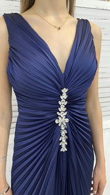 Abito Sirena Plisset con Gioiello by ViaMontenapoleone