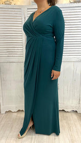 Abito Lungo Drappeggio Curvy Frank Lyman