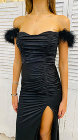 Abito Sirena Piume by Via Montenapoleone