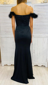 Abito Sirena Piume by Via Montenapoleone