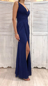 Abito Glitterato Drappeggiato