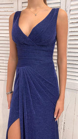 Abito Glitterato Drappeggiato