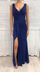 Abito Glitterato Drappeggiato