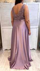 Abito Curvy Raso e Strass by Musani