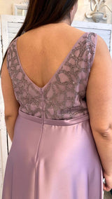 Abito Curvy Raso e Strass by Musani