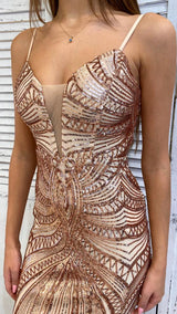 Abito Ricamo Paillettes