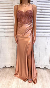 Abito Sirena Raso e Ricamo by Via Montenapoleone