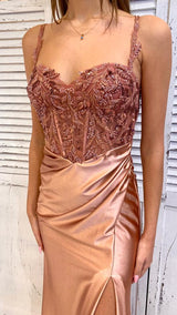 Abito Sirena Raso e Ricamo by Via Montenapoleone