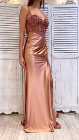 Abito Sirena Raso e Ricamo by Via Montenapoleone