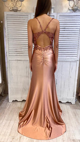 Abito Sirena Raso e Ricamo by Via Montenapoleone