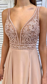 Abito Voile Pizzo e Ricamo