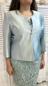 Completo Curvy Tubino Pizzo Giacchina Raso by Solo Gioie