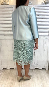 Completo Curvy Tubino Pizzo Giacchina Raso by Solo Gioie