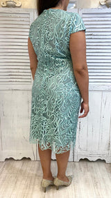 Completo Curvy Tubino Pizzo Giacchina Raso by Solo Gioie