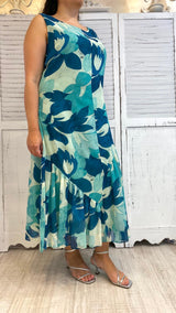 Abito Longuette Fantasia Foglie by Corte dei Gonzaga