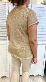 Casacca Paillettes Dorate