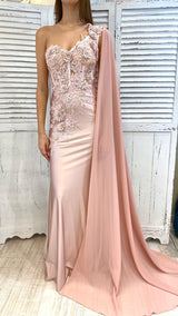 Abito Sirena Corpetto Fiori Pizzo