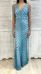 Abito a Sirena Pailettes e Perline by ViaMontenapoleone