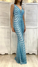 Abito a Sirena Pailettes e Perline by ViaMontenapoleone