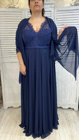 Abito Curvy Corpetto Pizzo Spalla Fuori by Solo Gioie