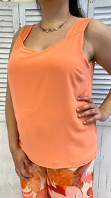 Canotta Mandarino in Voile by Corte dei Gonzaga