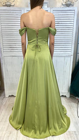 Abito Scollo Omerale in Raso by ViaMontenapoleone