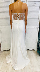 Abito a Sirena con Bustier con Cristalli