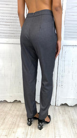 Pantalone Gessato con Riga Argento by NOsecrets