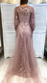 Abito Glitter Maniche Lunghe