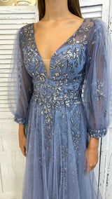 Abito Glitter Maniche Lunghe