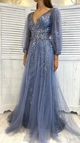 Abito Glitter Maniche Lunghe