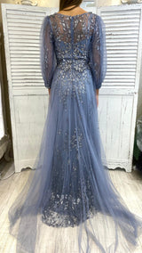 Abito Glitter Maniche Lunghe