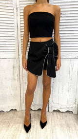 Gonna Shorts con Fiocco Diamanti