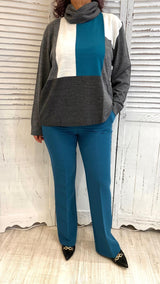 Maglia Curvy Fantasia con Collo Alto by Corte dei Gonzaga