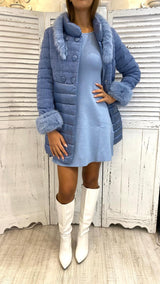 Abito Maglia Polsi Ecopelliccia by NOsecrets