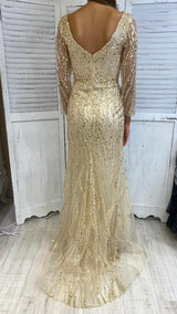 Abito Sirena Paillettes Oro