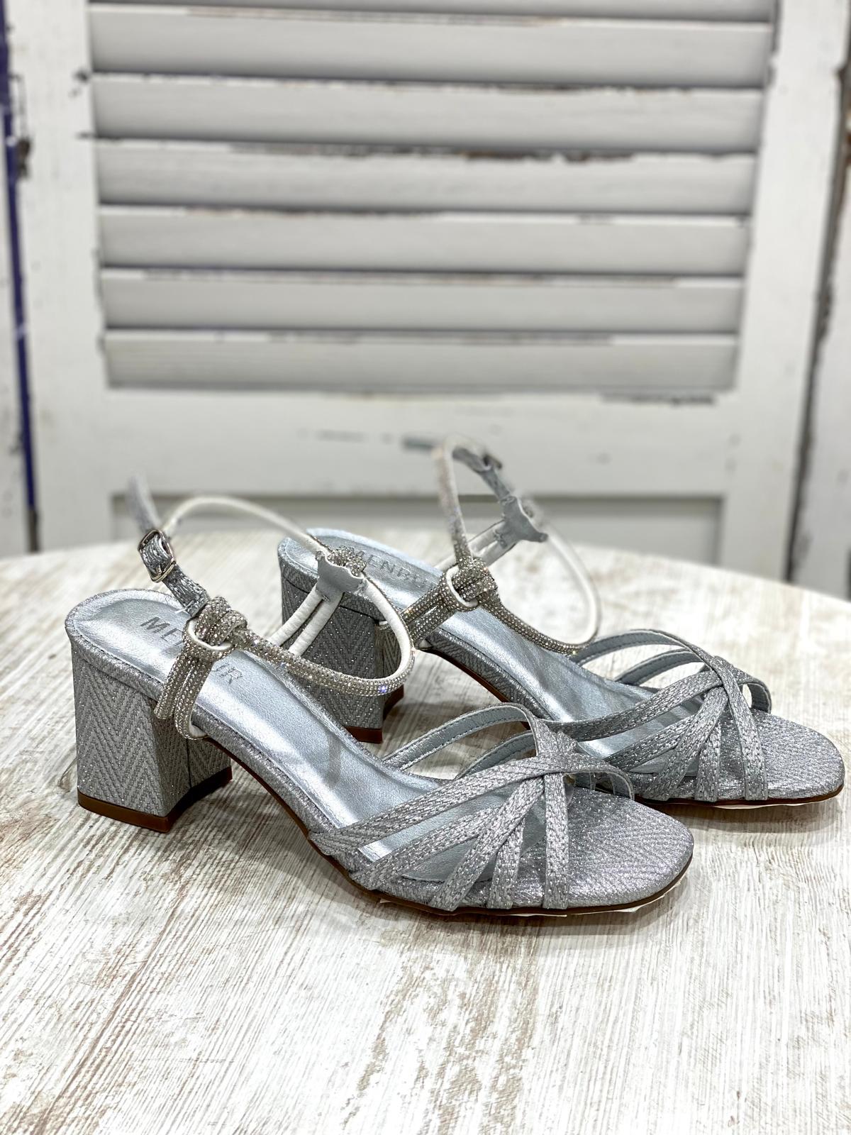 Con Tacco Alto Menbur Sandali Argento Tacco Sandali De Mujer