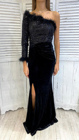 Abito Monospalla Velluto