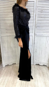 Abito Monospalla Velluto